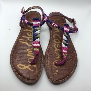 Sam Edelman Gail beaded thong sandals womens size 6